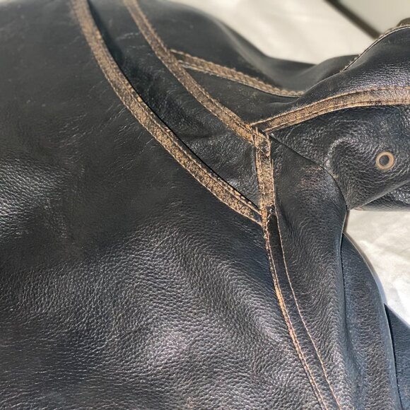 Andrew Marc, mens, medium, brown leather motorcycle jacket - Picture 9 of 16